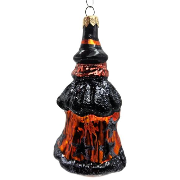 Christopher Radko Witch Orange Stars Dress Halloween Christmas Tree Ornament - Picture 10 of 10